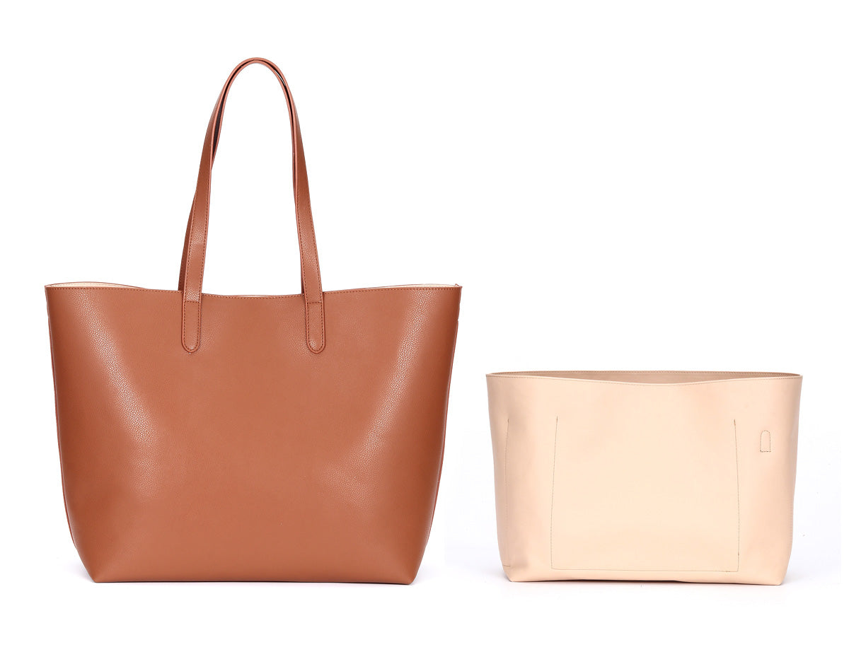 structured leather tote