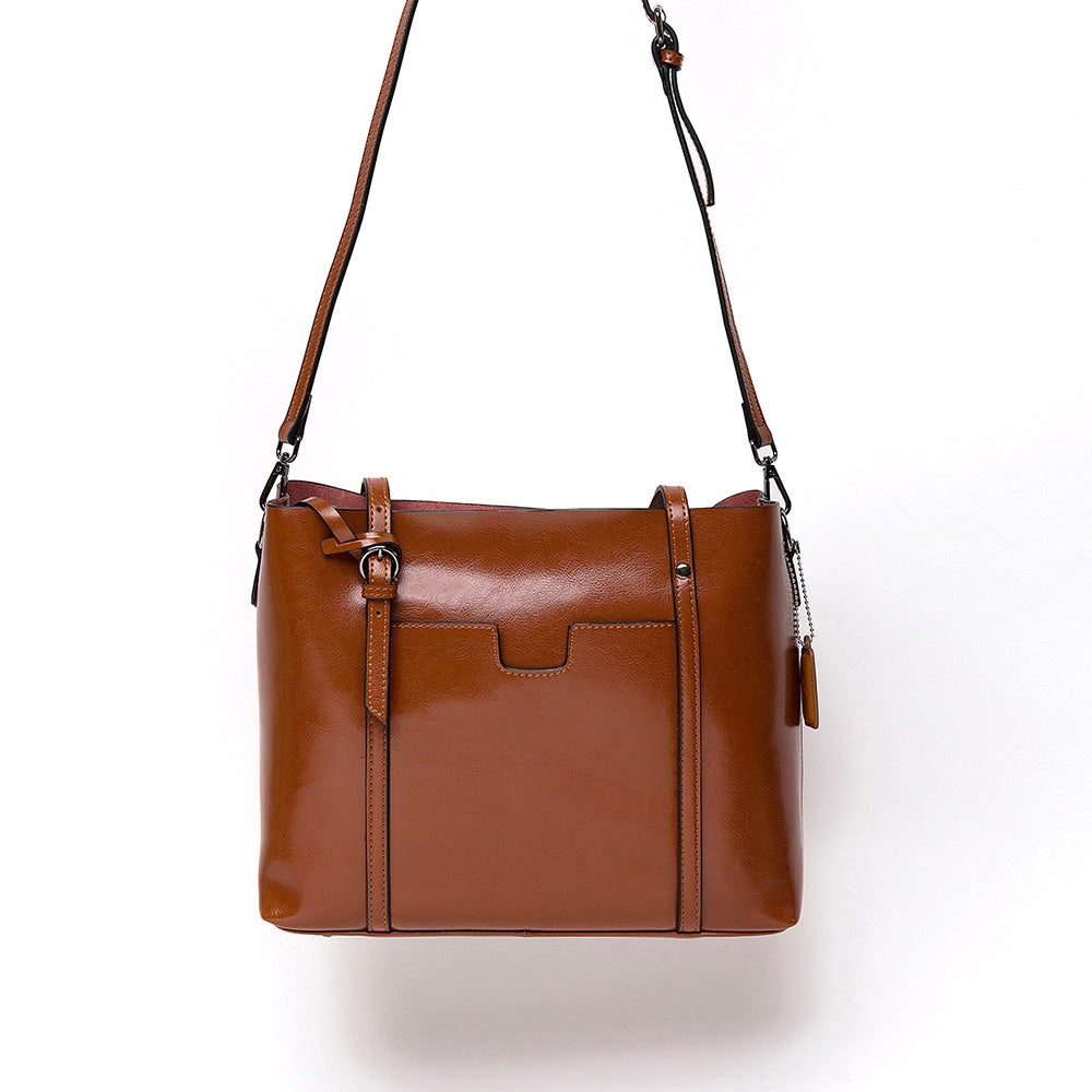 MDBM Provence Front Pocket Leather Handbag