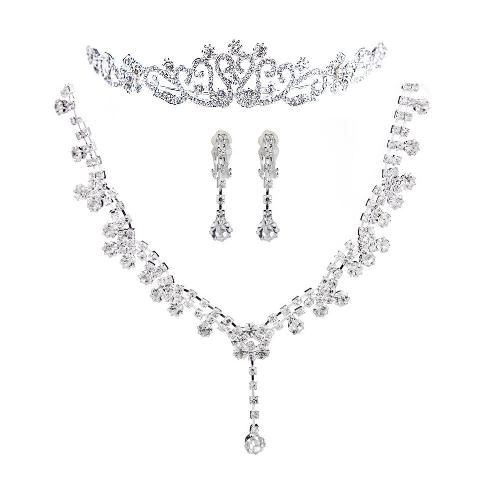Design Alloy Rhinestones Elegant Brides Jewelry Set Including Ea