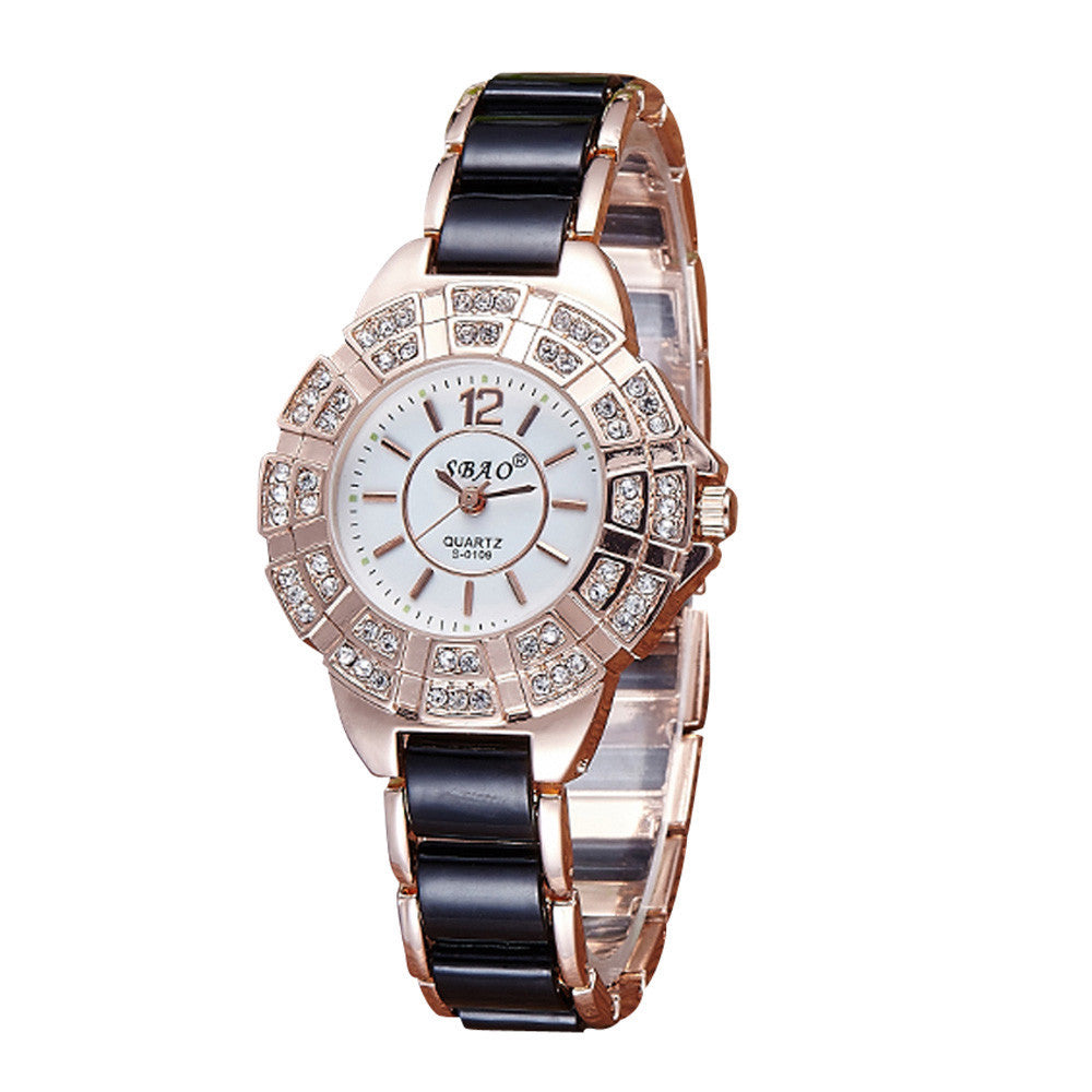 Glod Sliver Fashion High - end Watches Diamond women Ladies dress quartz watch bracelet watch montre