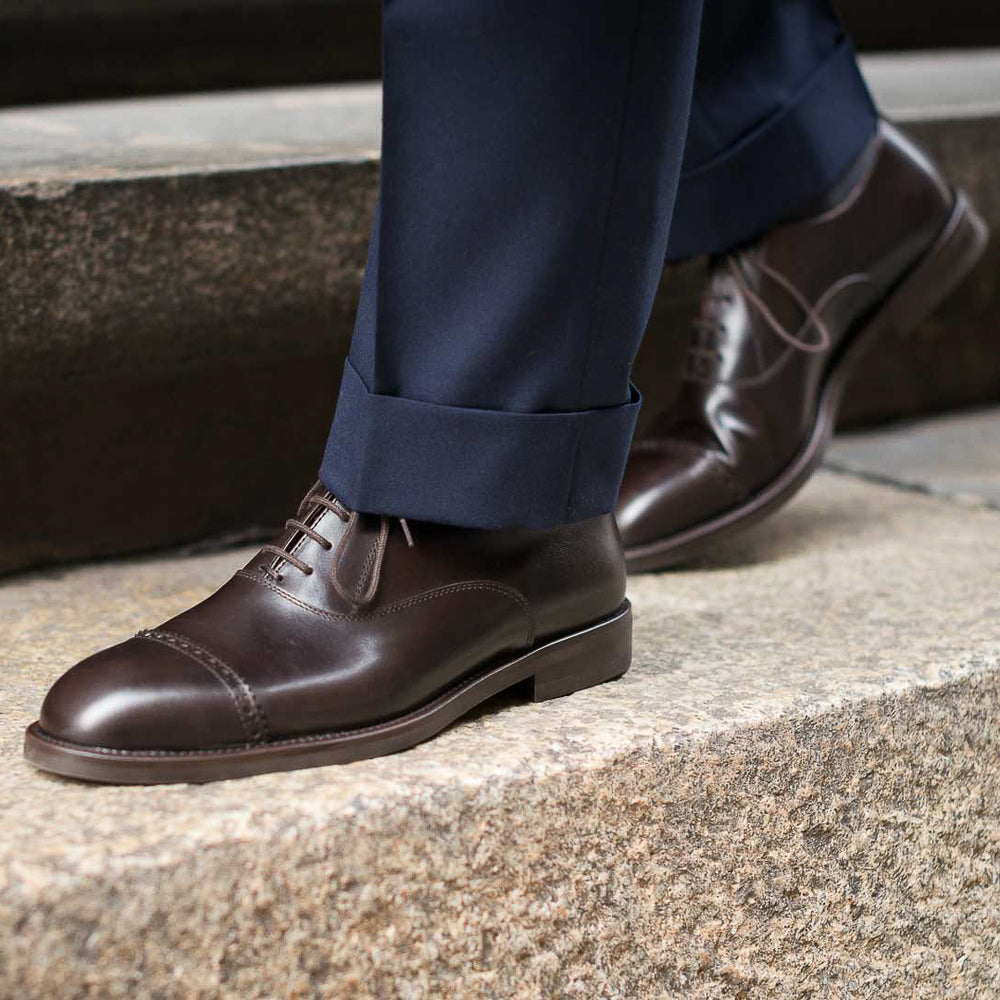 Men’s dark brown Oxford shoes | Velasca