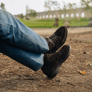 Men's handmade suede boots with para soles | Velasca