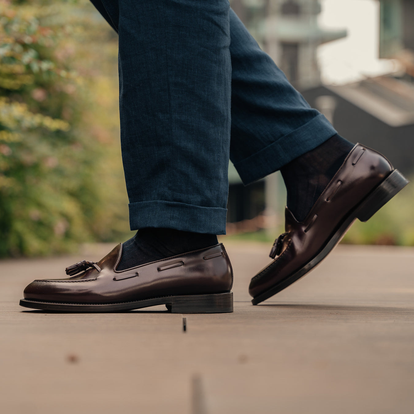Men’s brown leather Loafers with Tassels | Velasca