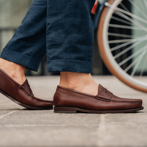 Penny Loafer College shoes in leather for men | Velasca