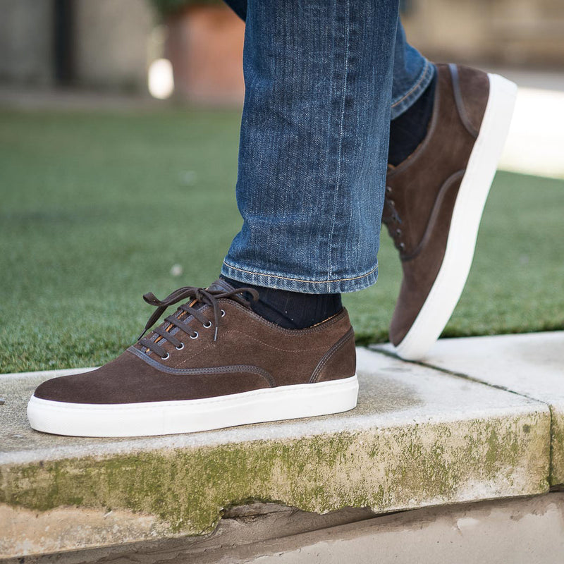 Men's suede leather sneakers | Velasca