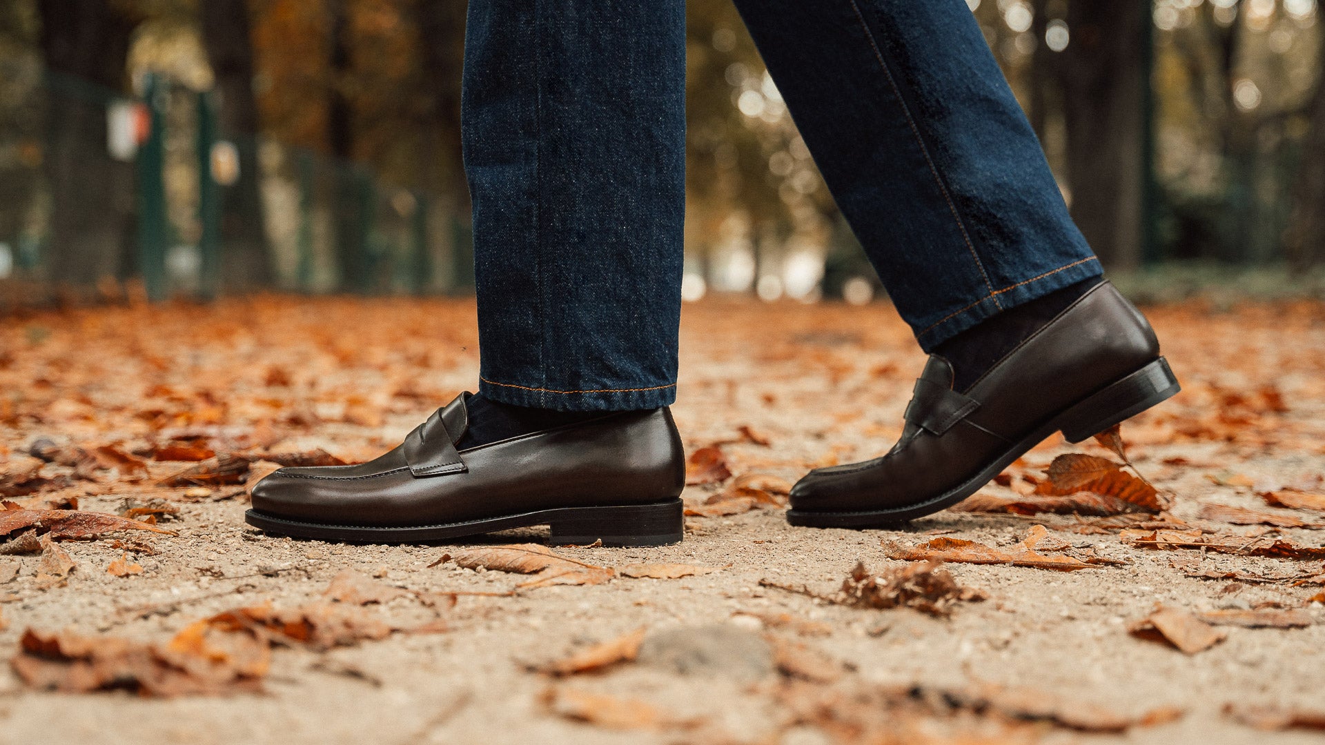 Men’s brown leather slip on Loafers | Velasca