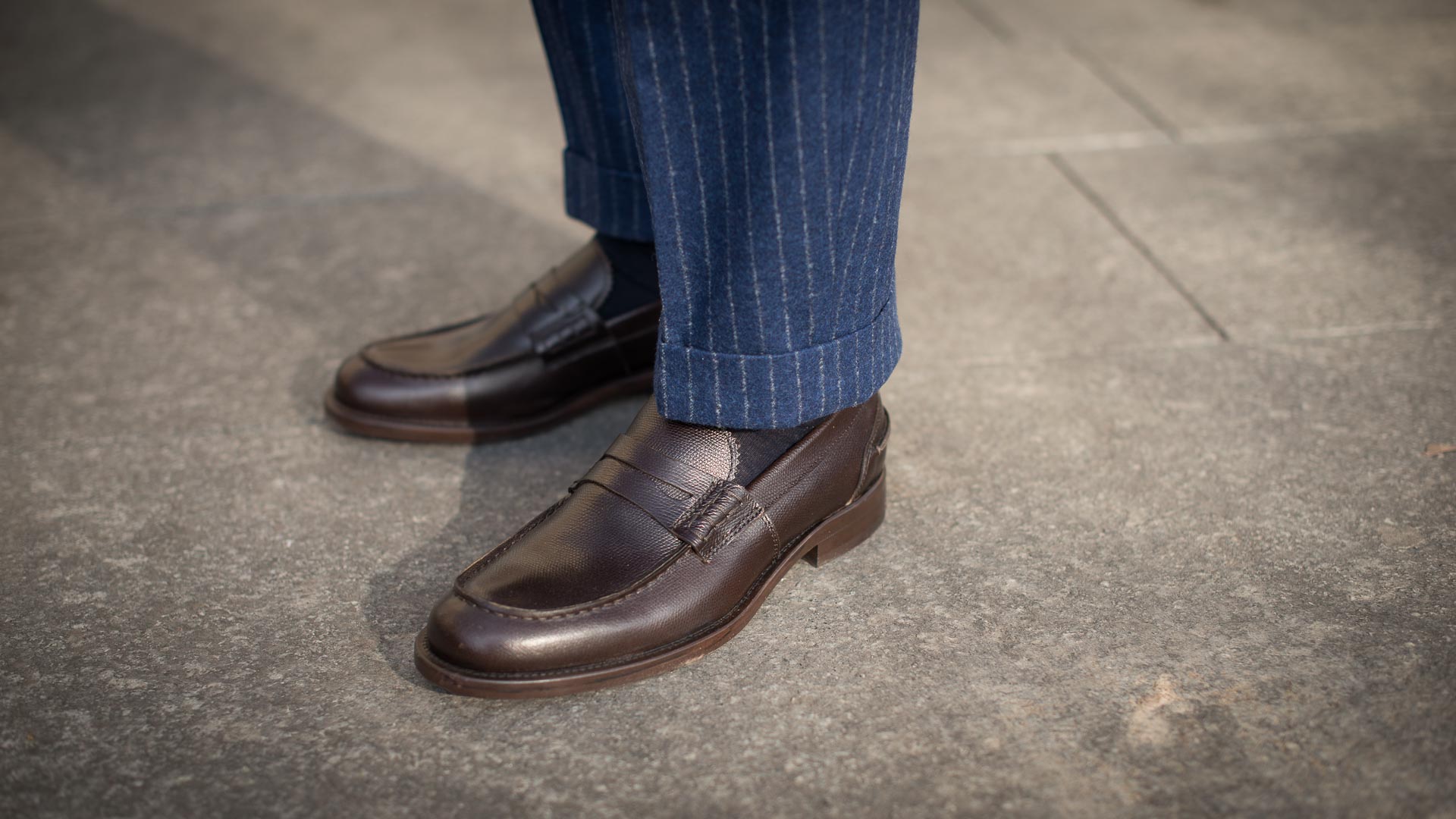 Men’s dark brown leather Penny Loafers | Velasca