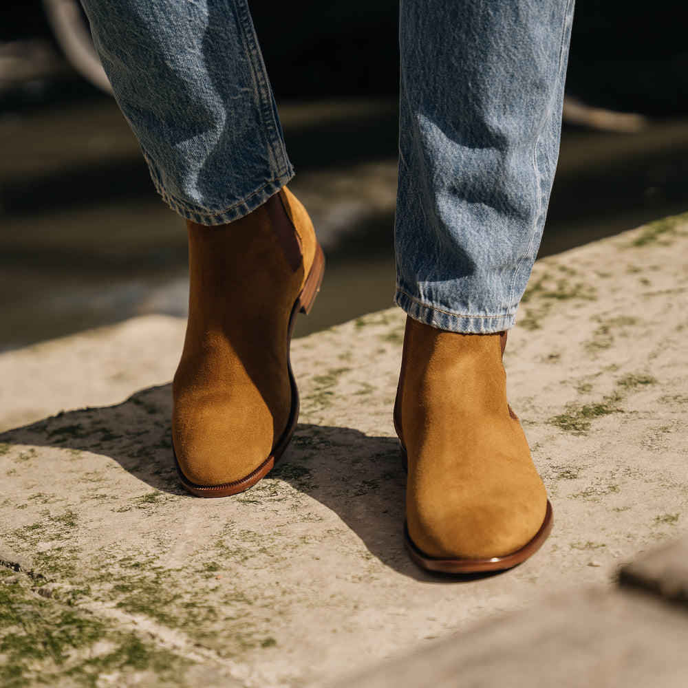 Men's summer suede Chelsea boots | Velasca