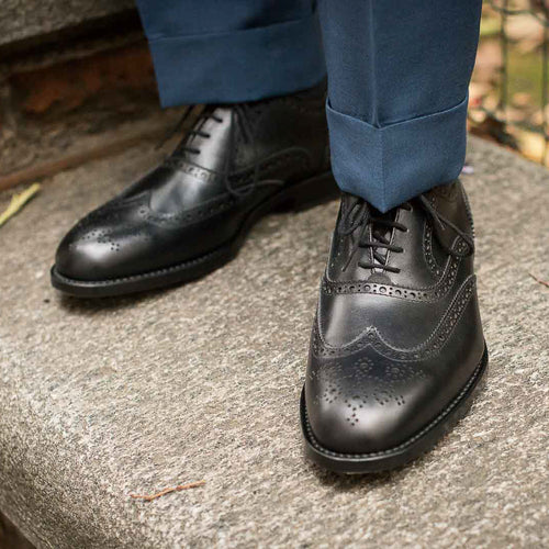 Black leather Oxford dress shoes | Velasca