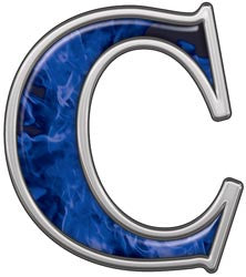 c letter blue