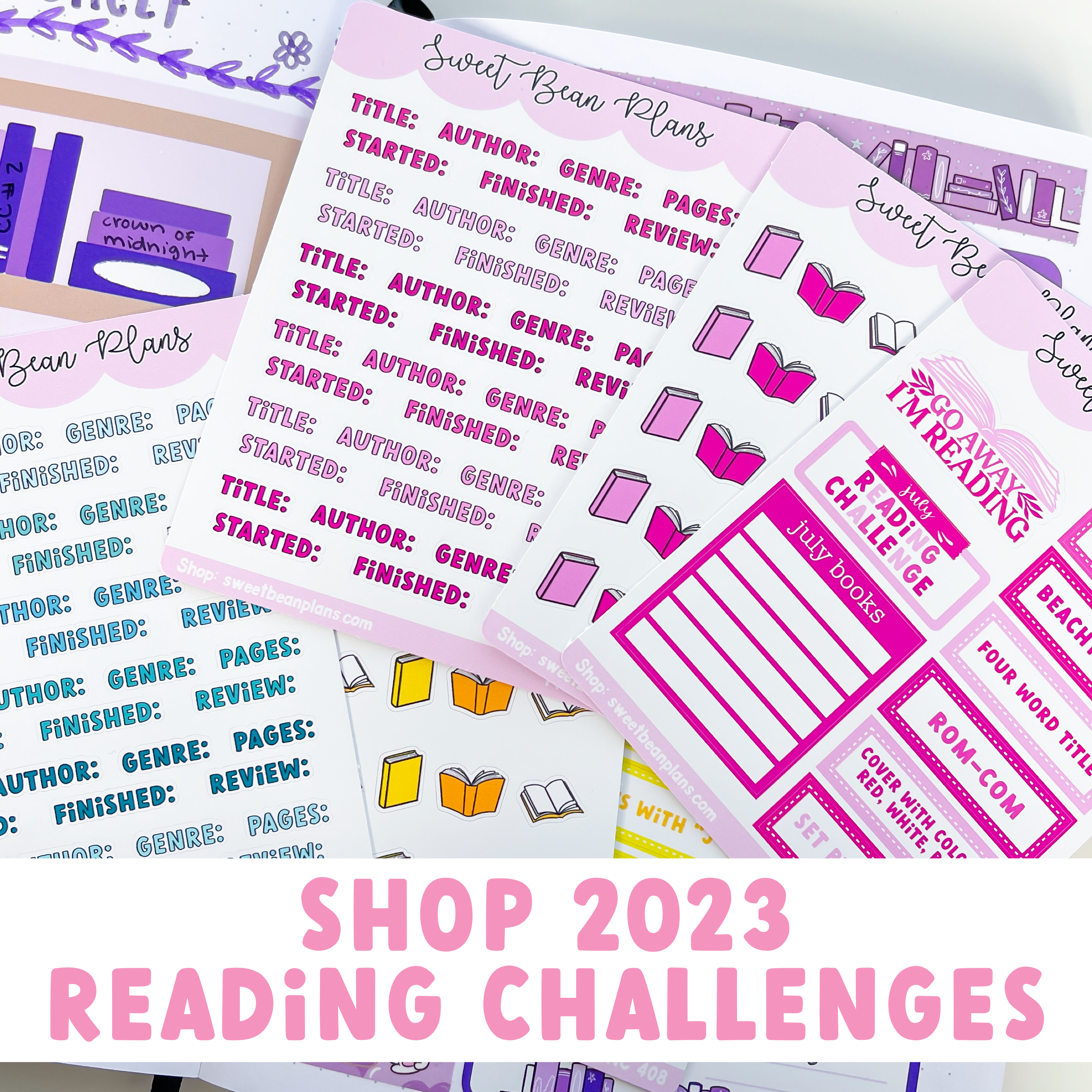 Read the Rainbow Reading Challenge Planner Stickers Reading Planner  Stickers Reading Bucket List Planner Stickers Book Stickers 