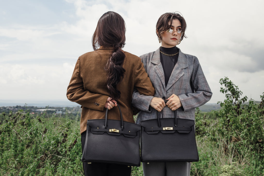 Burkina Leather Bag Togo - BROWN - Jaclyn Desanges