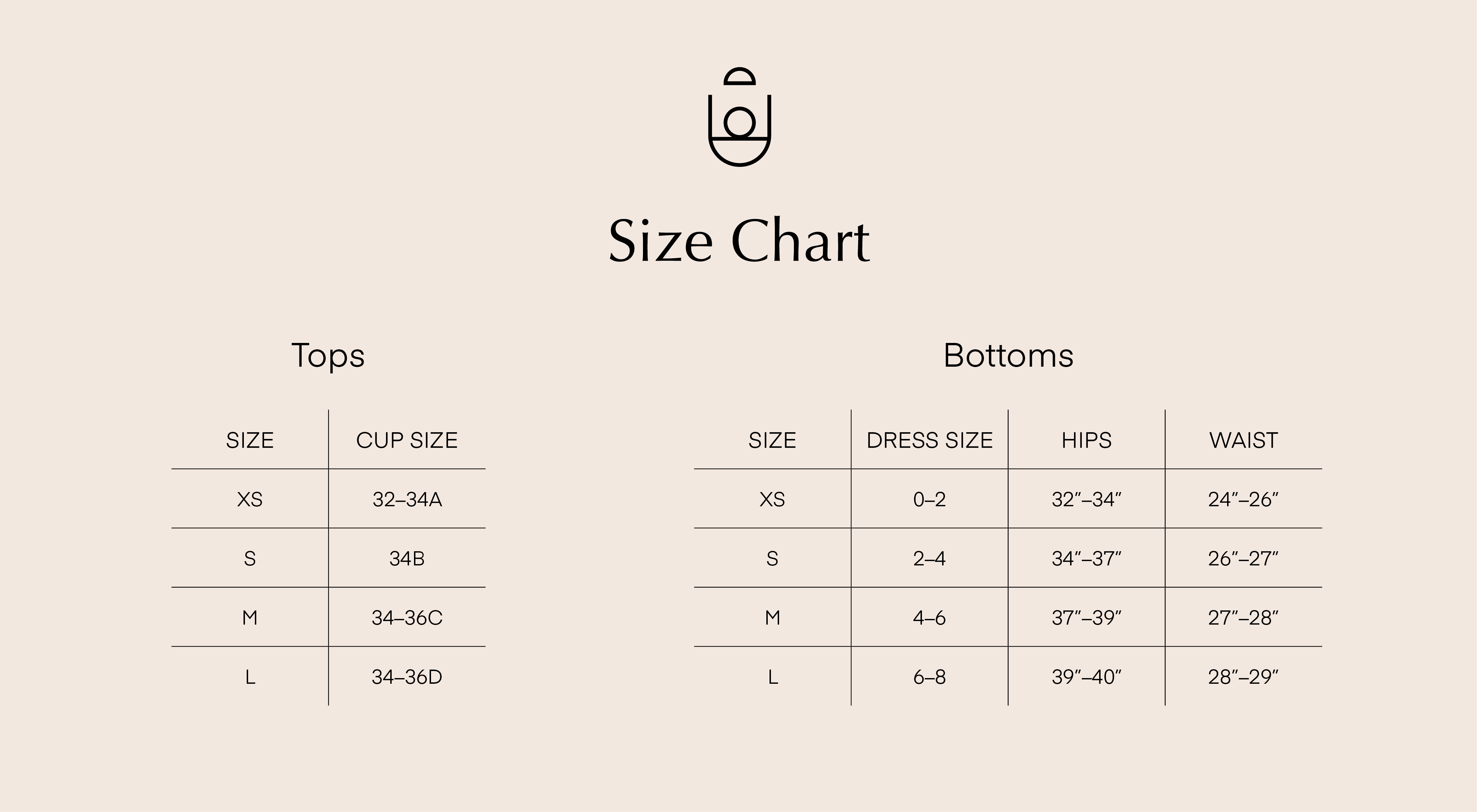 Stone Cold Fox Size Chart