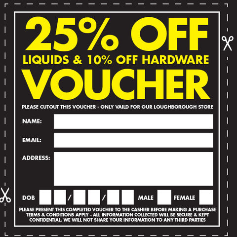 Introductory offer for Flawless Vape Shop Loughborough