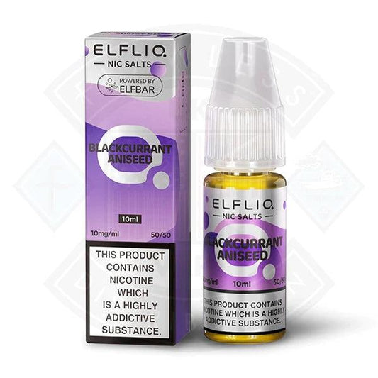 Elf Bar ELFLIQ Blackcurrant Aniseed Nic Salt 10ml - Flawless Vape Shop