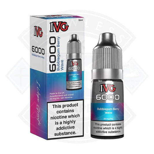 IVG Salt 6000 - Bubblegum Berry Wave 10ml - Flawless Vape Shop