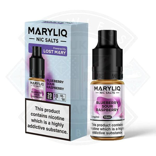 Lost Mary Maryliq Blueberry Sour Raspberry 10ml Nic Salt - Flawless Vape Shop