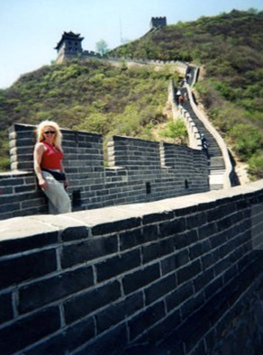 Selena Belisle at the Great Wall in China