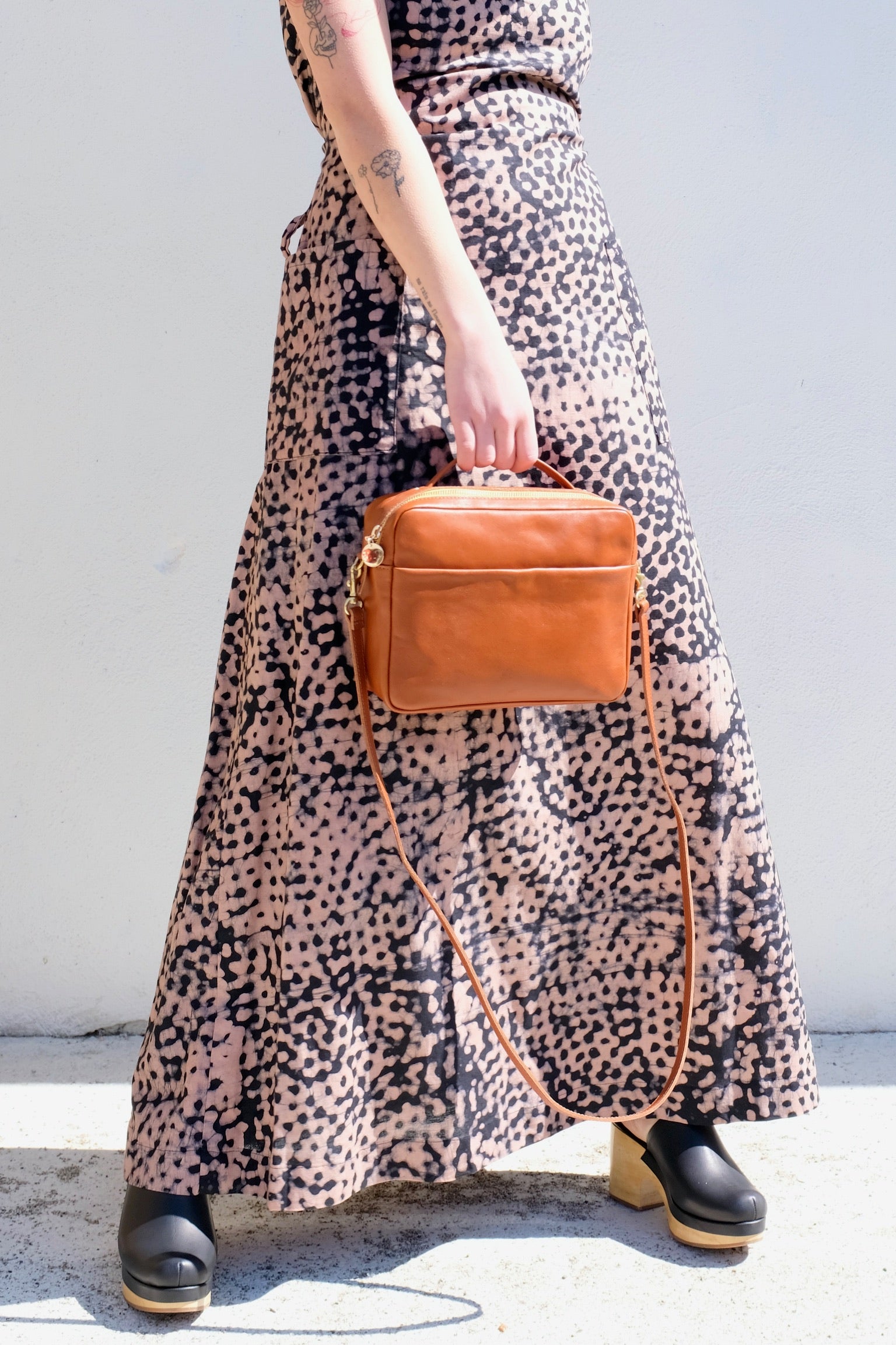 Clare V. Le Box Tote in Poppy Canvas