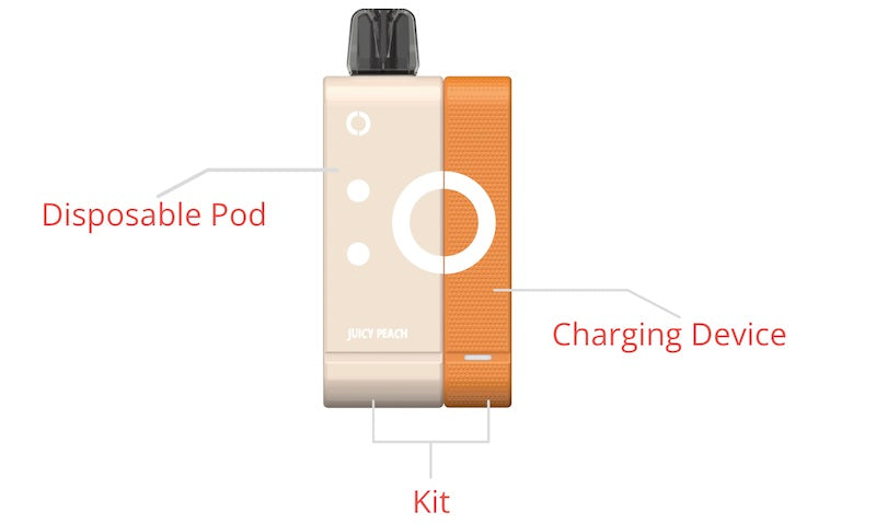 The Off Stamp Vape works with or without the charging dock connected.