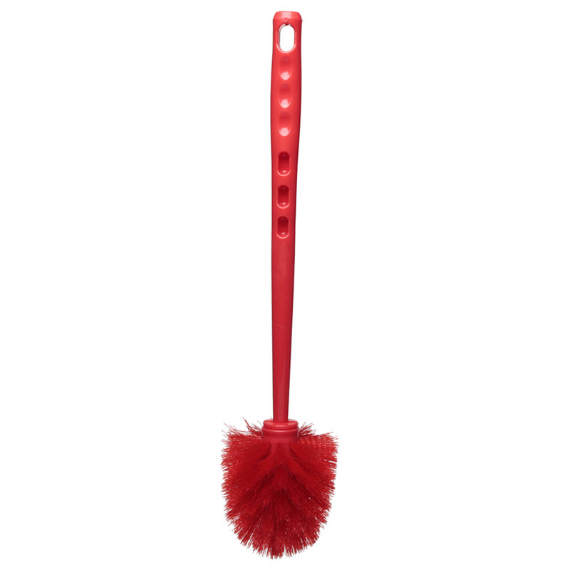 red toilet brush