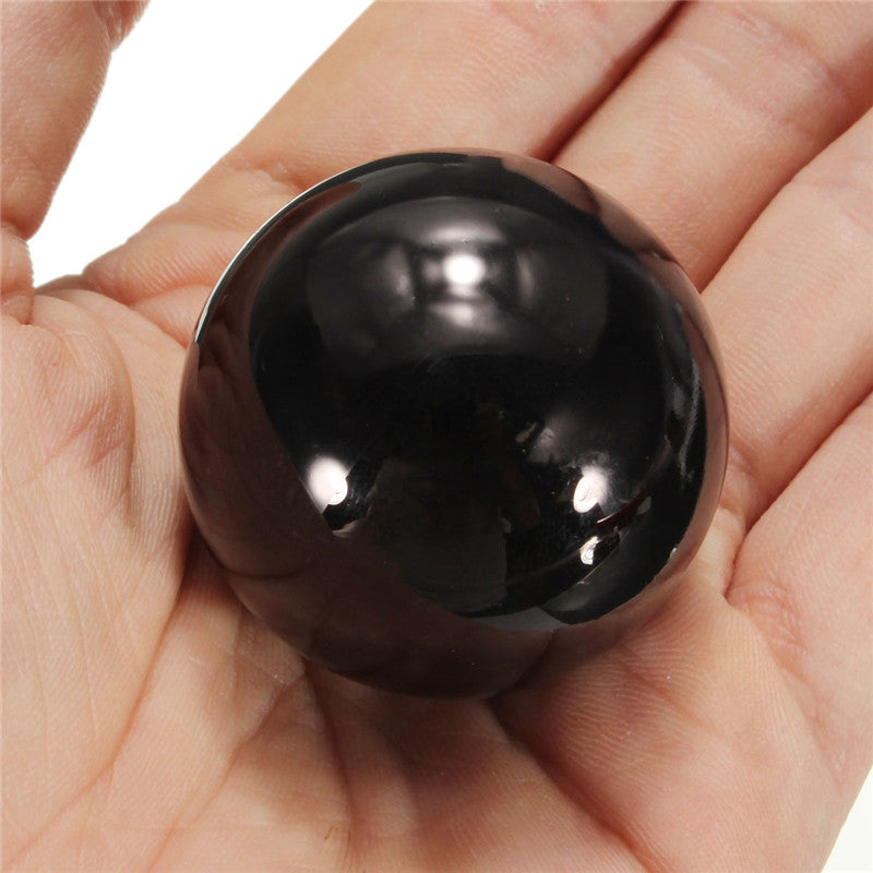 natural black obsidian stone sphere