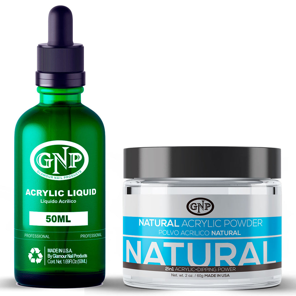 Polvo Acrílico GNP Natural 60Gr. + Líquido Acrílico GNP 50Ml – Beauty Supply