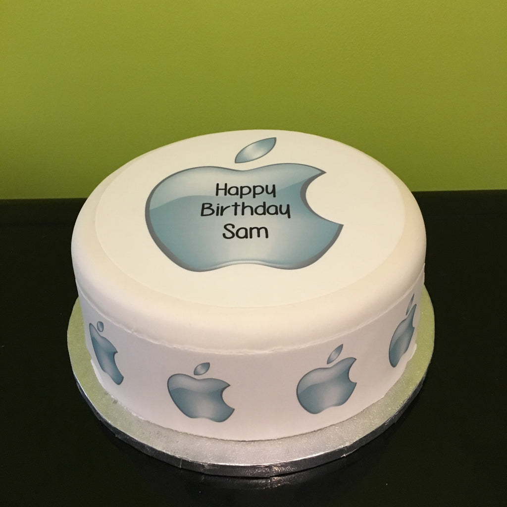 Apple Logo Edible Icing Cake Topper The Caker Online