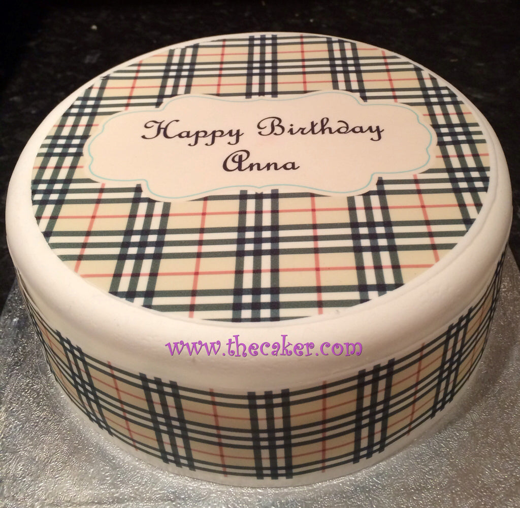 Burberry Edible Icing Cake Topper – the caker online