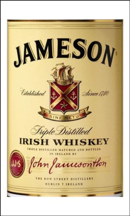 jameson whiskey label