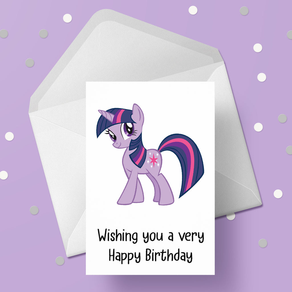 my little pony happy birthday card