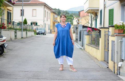 Linen Dress, Lagenlook, Plus Size Fashion