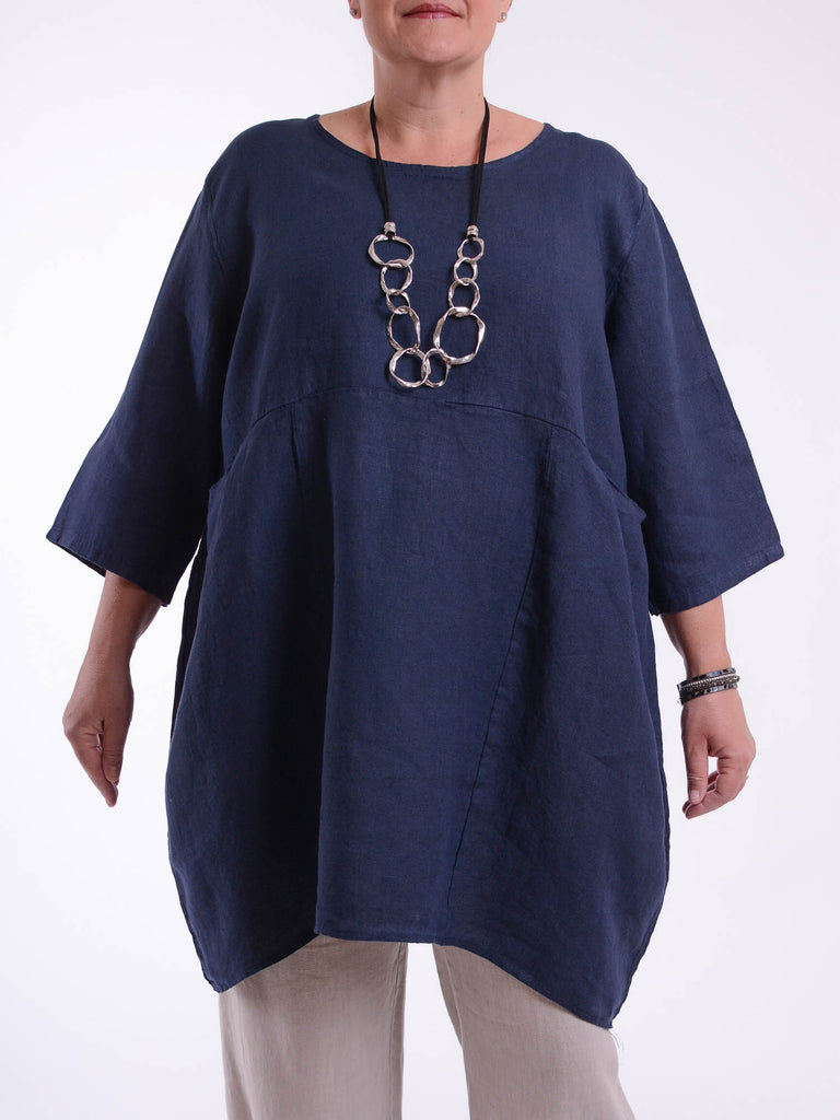 Heavy Linen Quirky Tunic - 9479 | Pure Plus Clothing