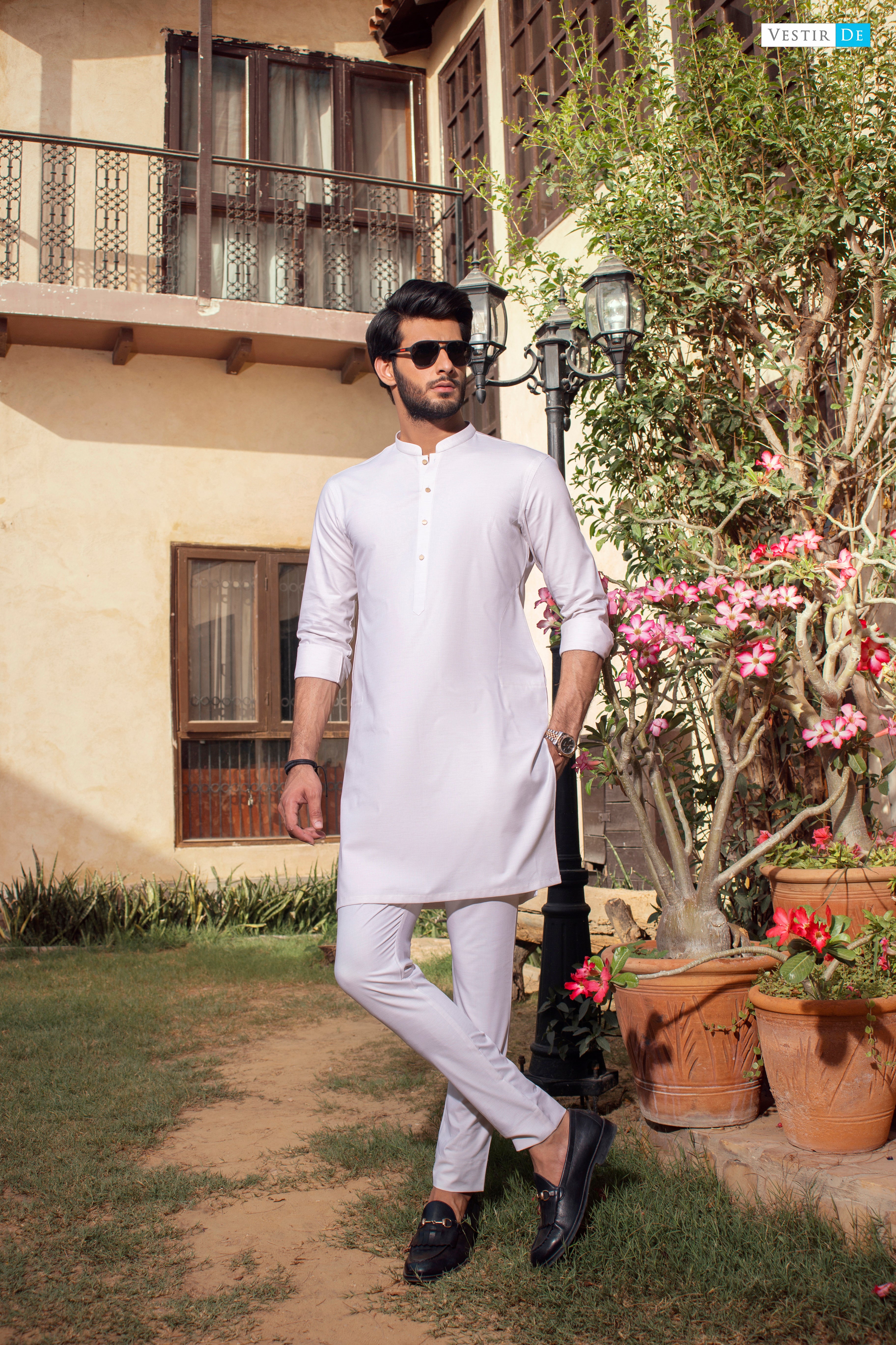 Buy ARMAAN ETHNIC Stylish Cut Design Kurta Pant Set for Men Peach (36 Size)  at Amazon.in