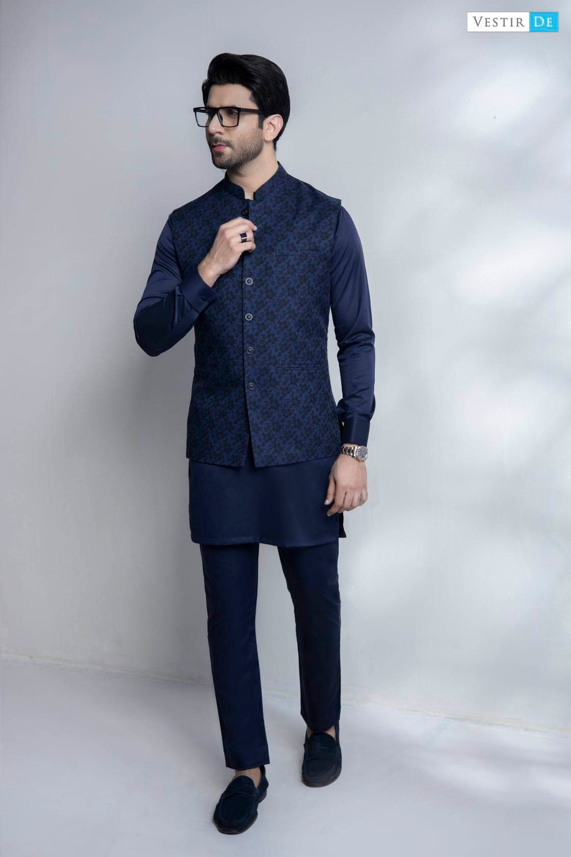 Grey Blended Waistcoat & Kurta Trouser - AL-KWT-006 – Almirah