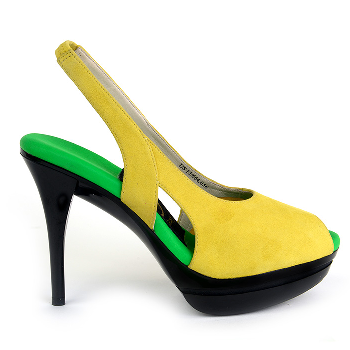 yellow suede slingbacks