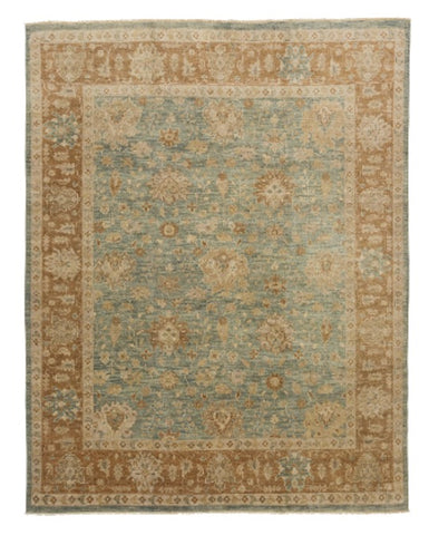 Barrow Aqua hand knotted rug inspired by antique designs
