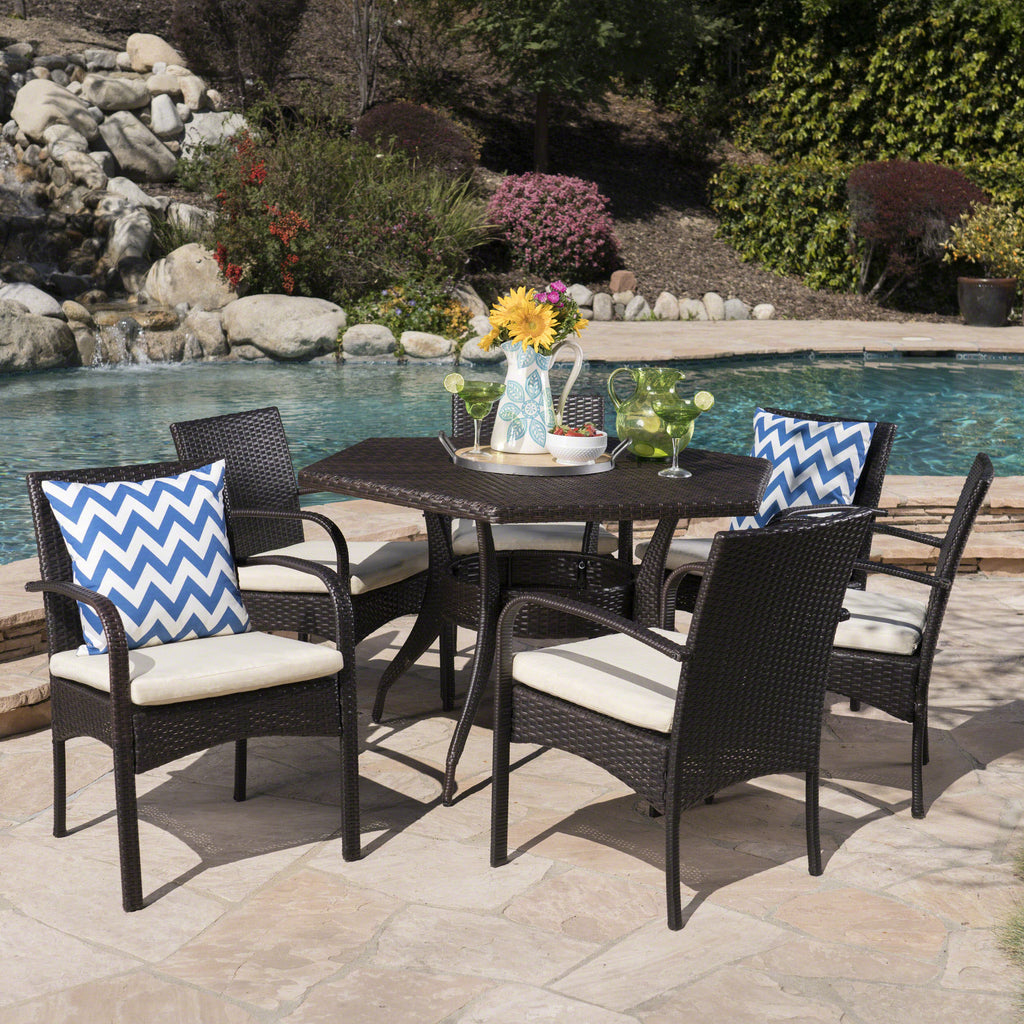 7 piece hexagon patio set