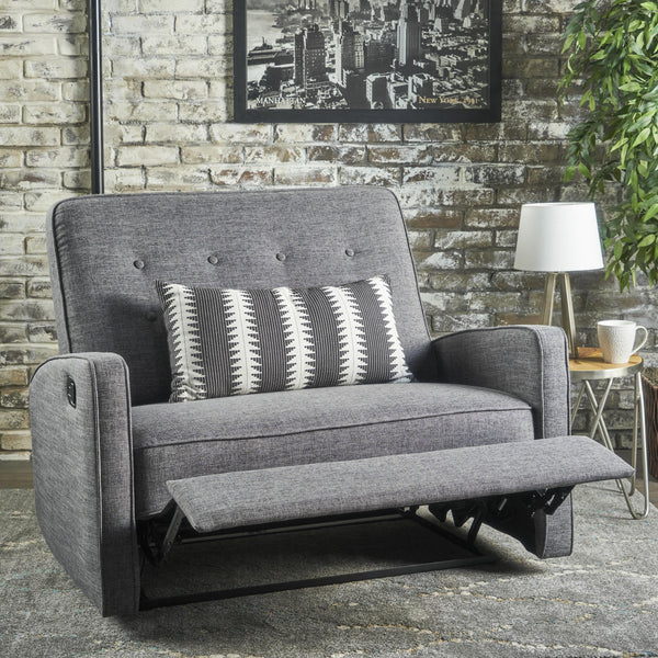 buttoned reclining loveseat