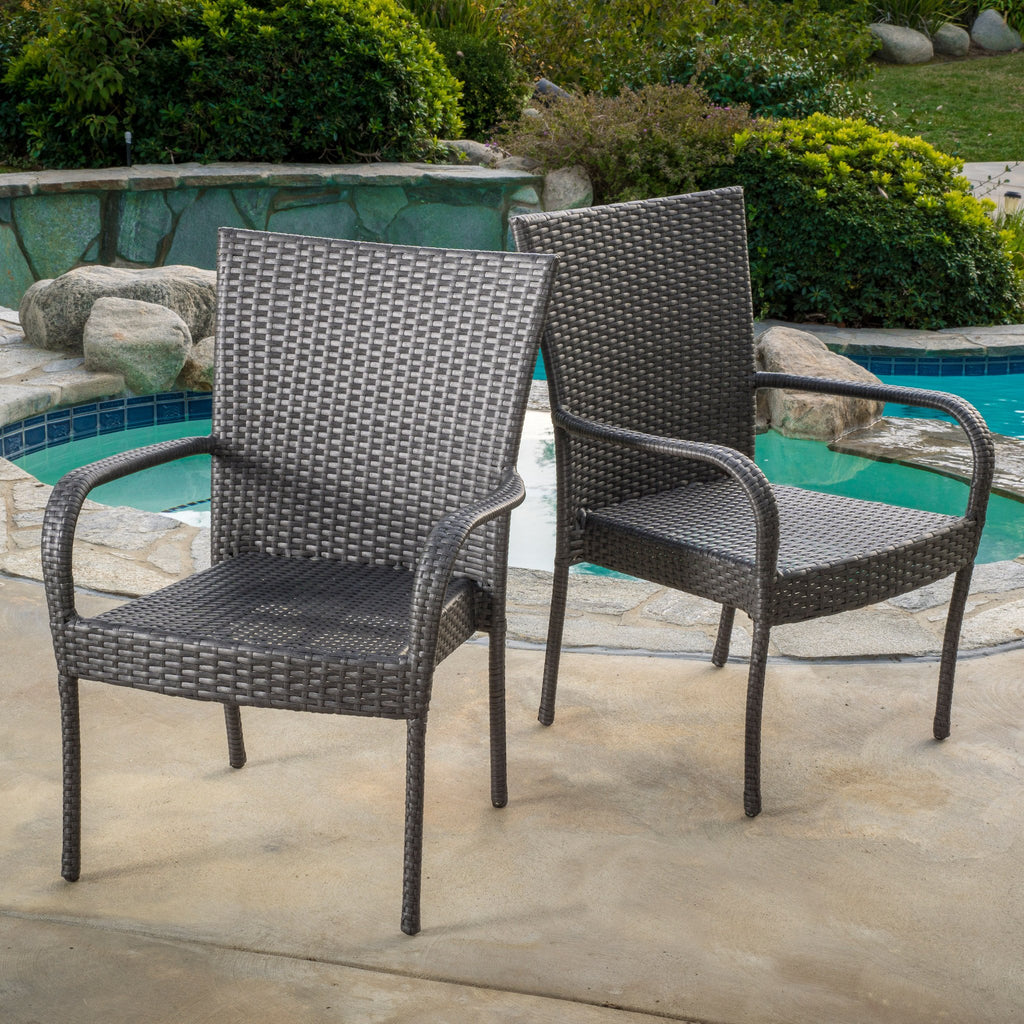 grey stackable outdoor chairs