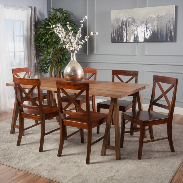 mahogany 7 piece dining set