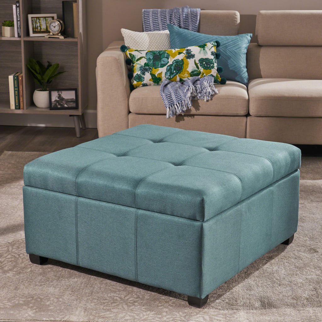 Square Tufted Fabric Storage Ottoman Coffee Table - NH637992 – Noble