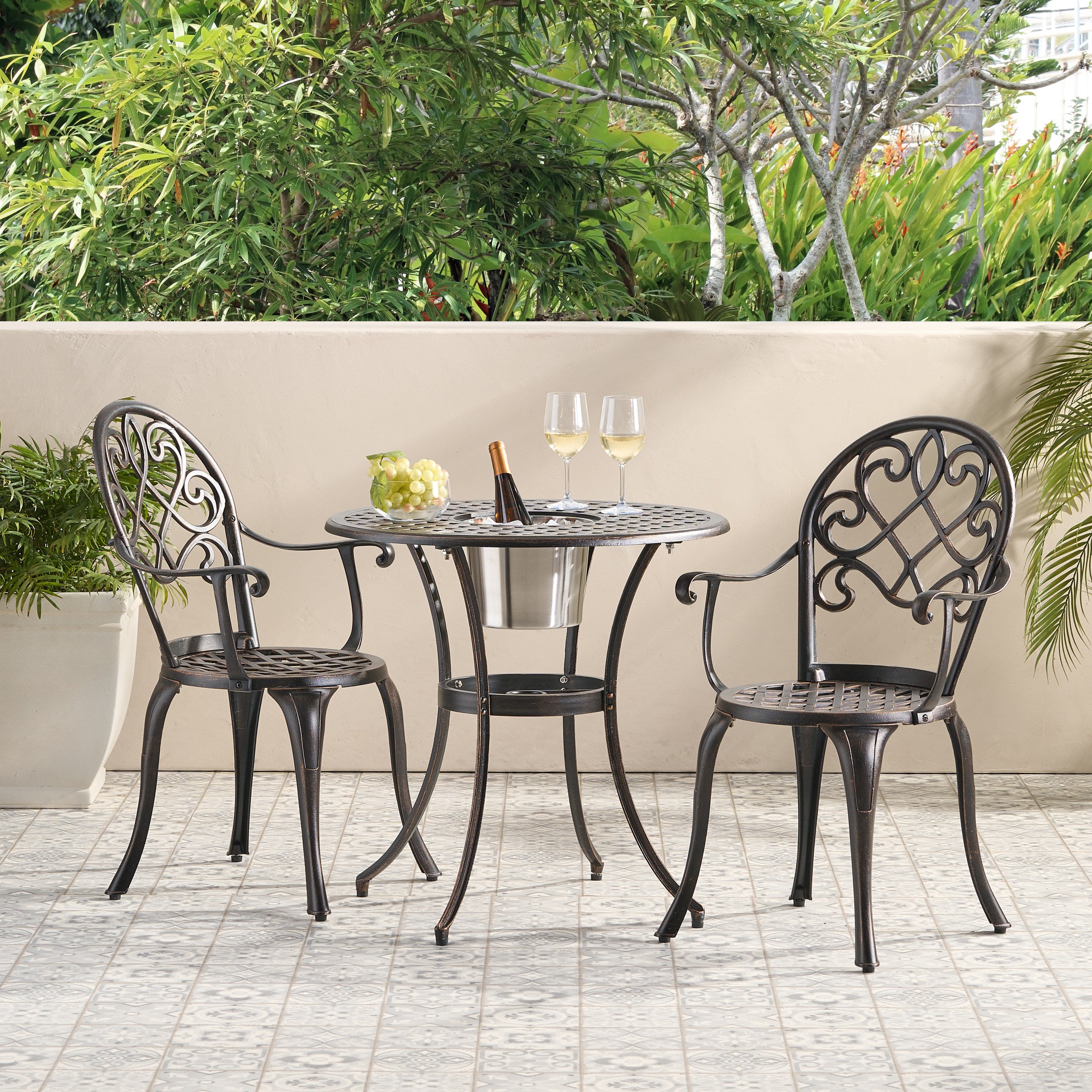 bistro set cast aluminium