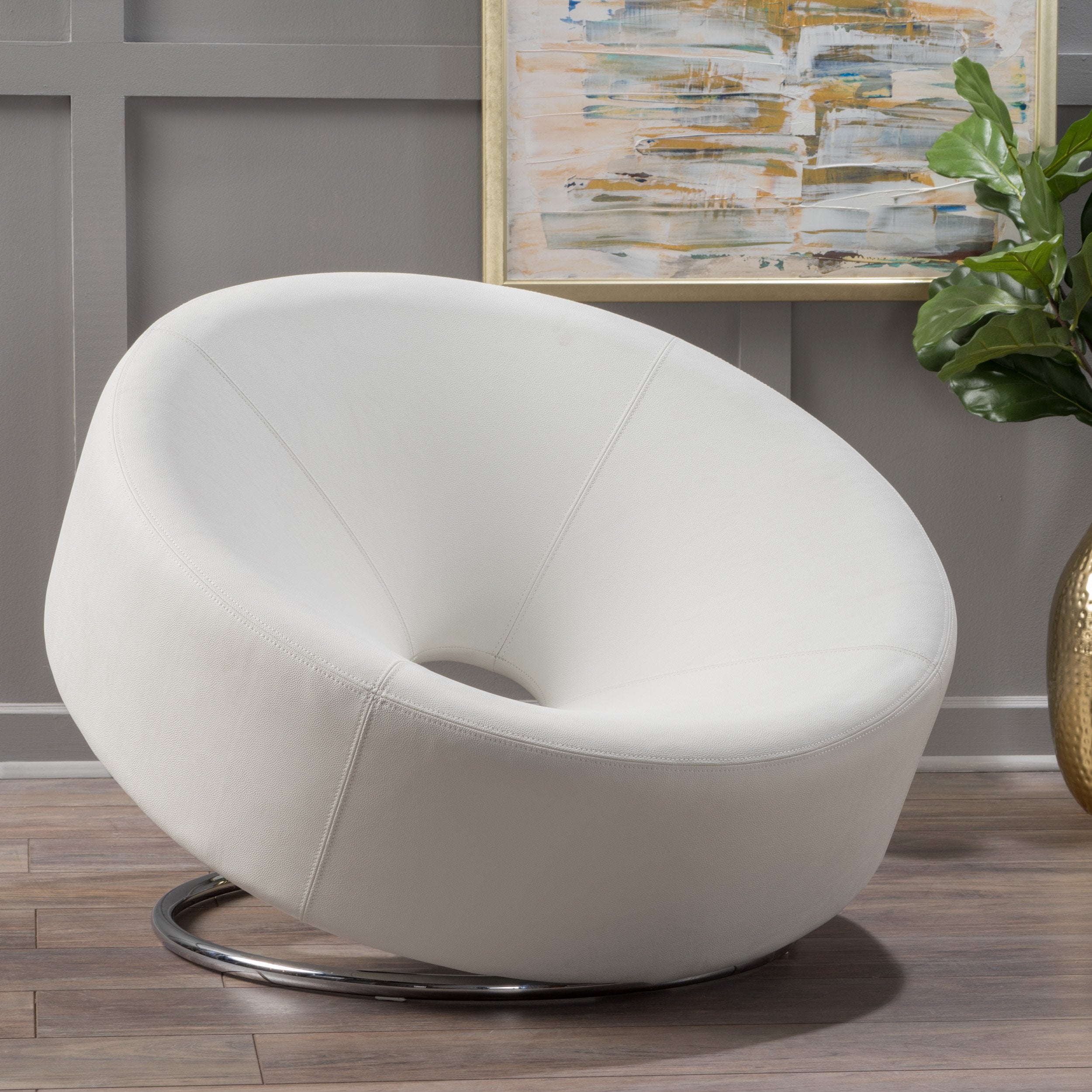 Modern Design Leather Donut Lounge Chair - NH761032 – Noble House Furniture