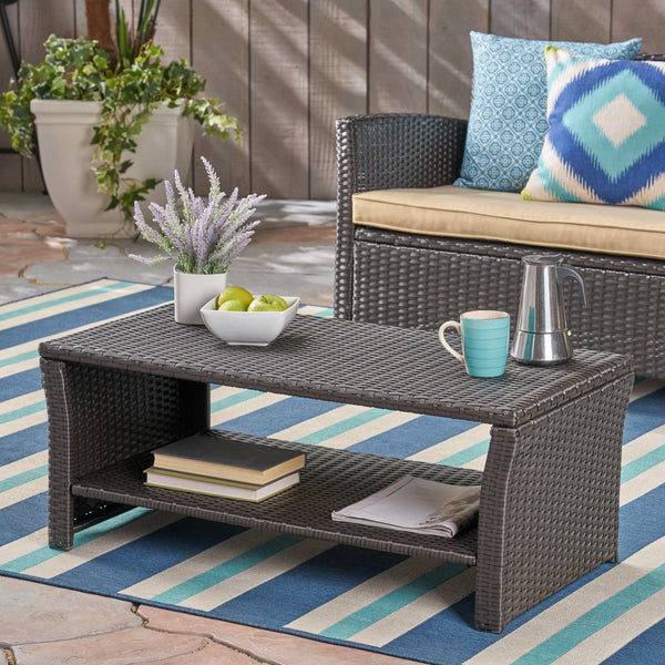 Outdoor Wicker Coffee Table - NH009503 – Noble House Furniture
