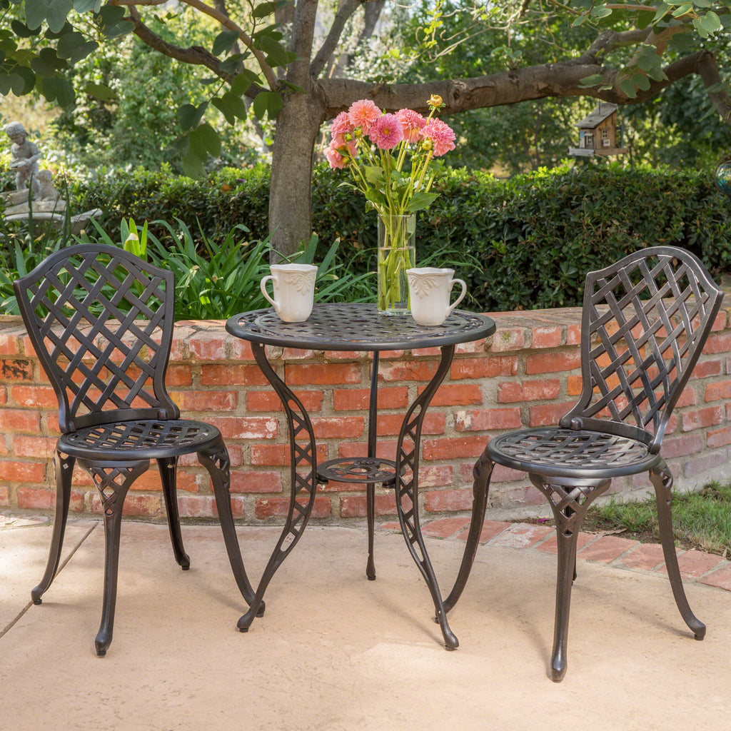 black bistro outdoor set