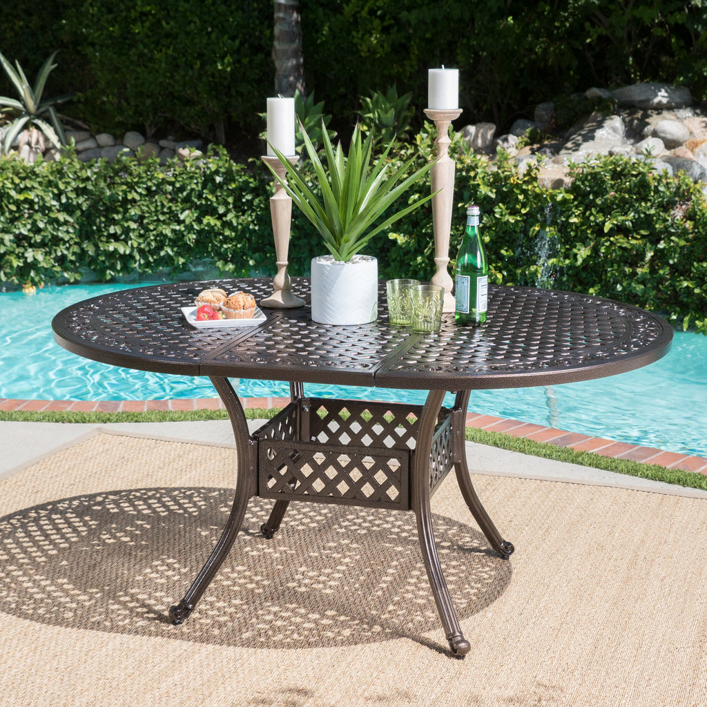 Outdoor Expandable Aluminum Dining Table NH372103 Noble House Furniture