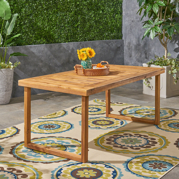 Outdoor 69-inch Acacia Wood Dining Table - NH330603 – Noble House Furniture