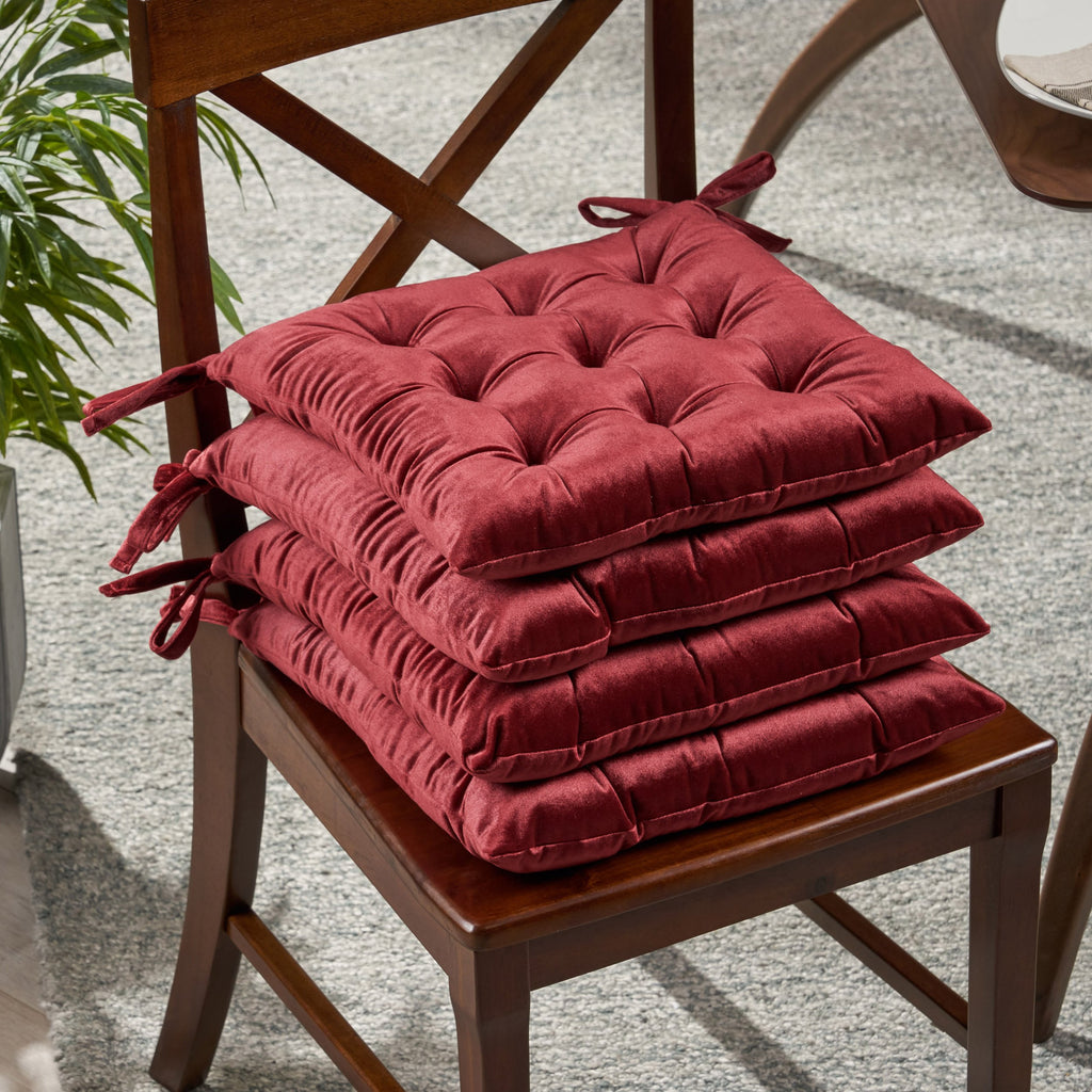 Tufted Velvet Dining Chair Cushion Pads (Set of 4) - NH188013 – Noble