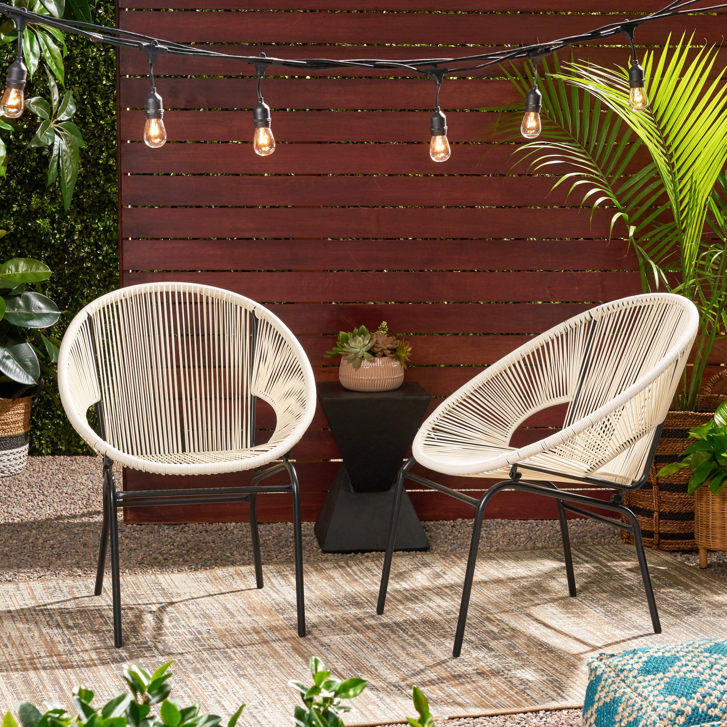 Outdoor Modern Faux Rattan Club Chair (Set of 2) - NH760113 – Noble